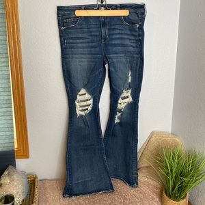 American Eagle high rise slim  flare jeans sz 16